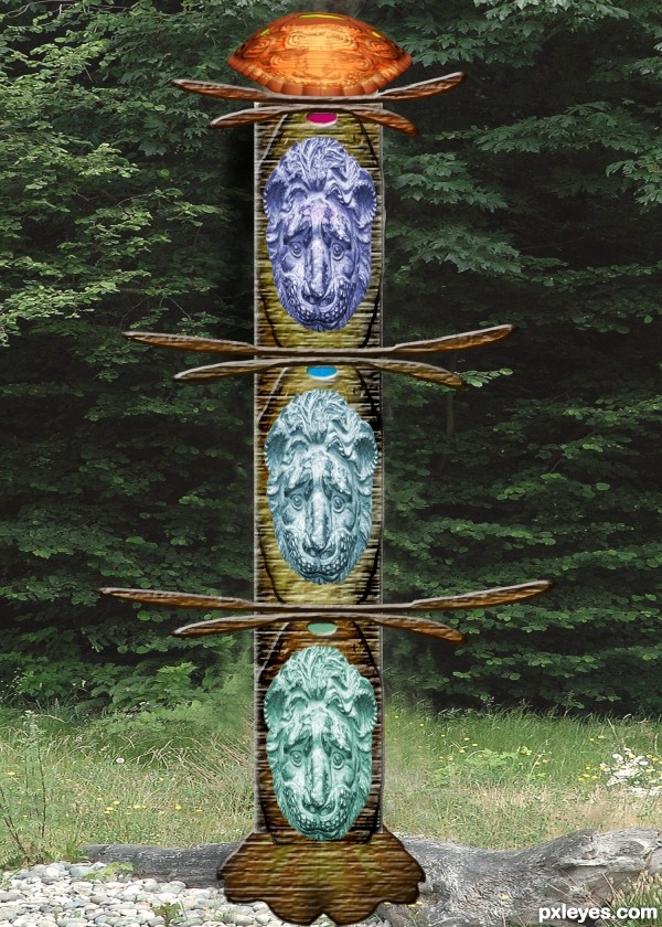 Creation of Totem pole: Final Result